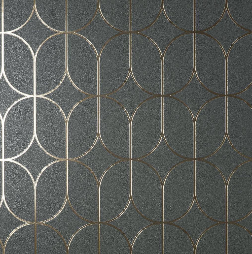 Brewster Home Fashions Advantage Curio Geometrics Charcoal Wallpaper