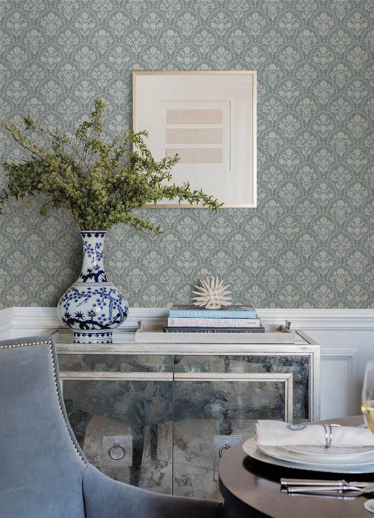 A-Street Prints Erin Gates Frances Blue Wallpaper