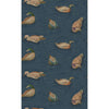 Mulberry Duck Pond Indigo Wallpaper