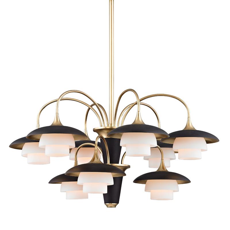 Hudson Valley Lighting Barron Aged Brass 30.75W x 30.75L x 15.25H Chandelier