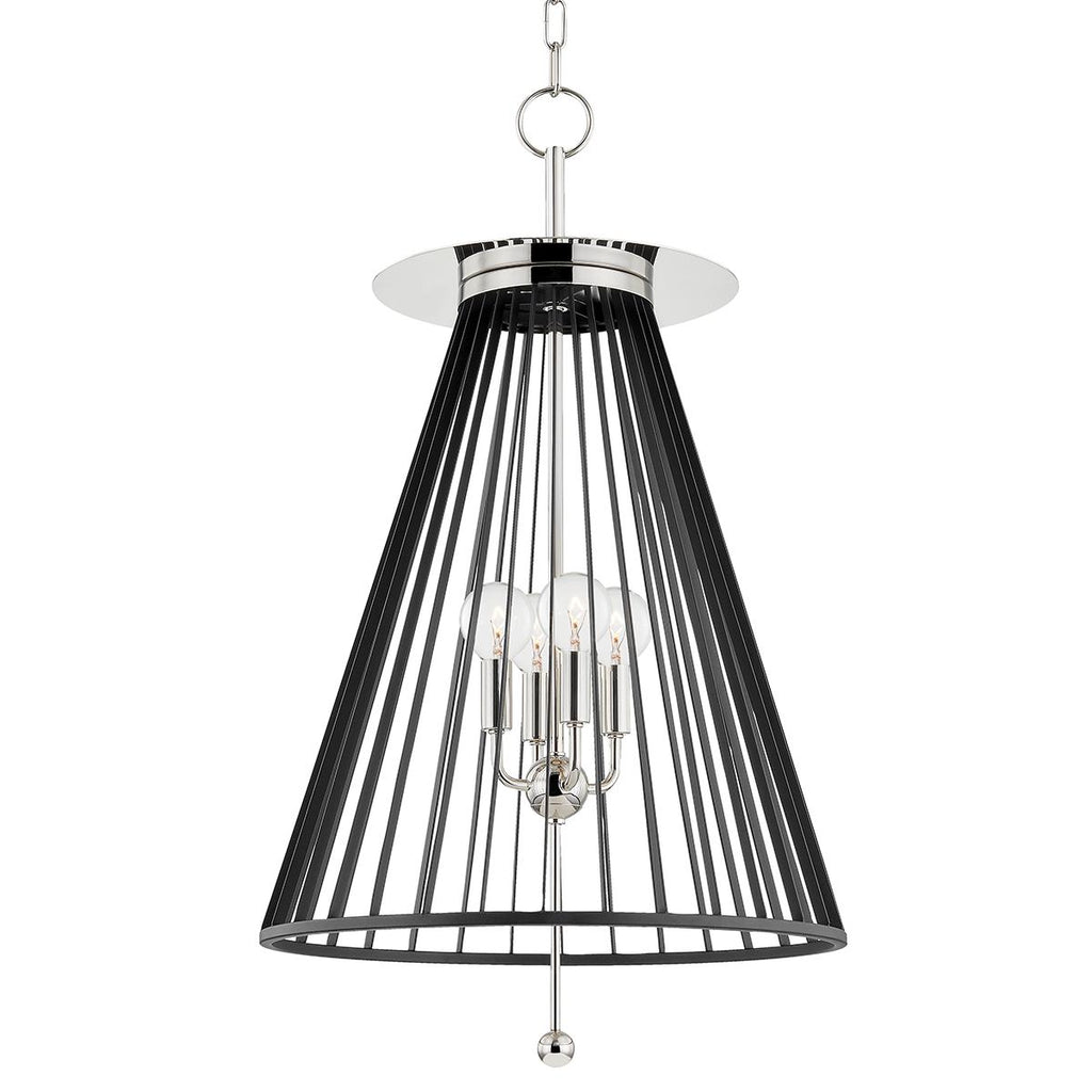 Hudson Valley Lighting Cagney Polished Nickel/black 18W x 18L x 31.5H Pendant