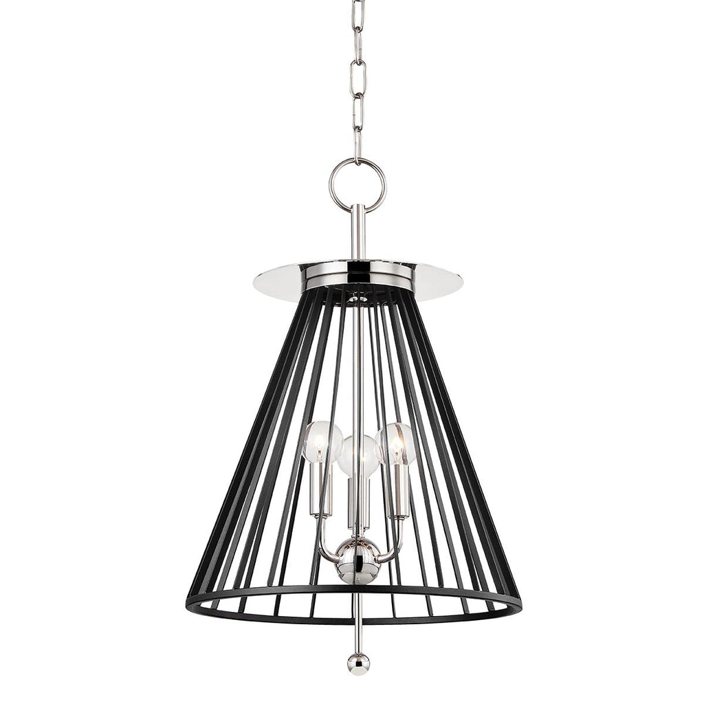 Hudson Valley Lighting Cagney Polished Nickel/black 14W x 14L x 22.25H Pendant