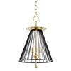 Hudson Valley Lighting Cagney Aged Brass/Black 14W X 14L X 22.25H Pendant