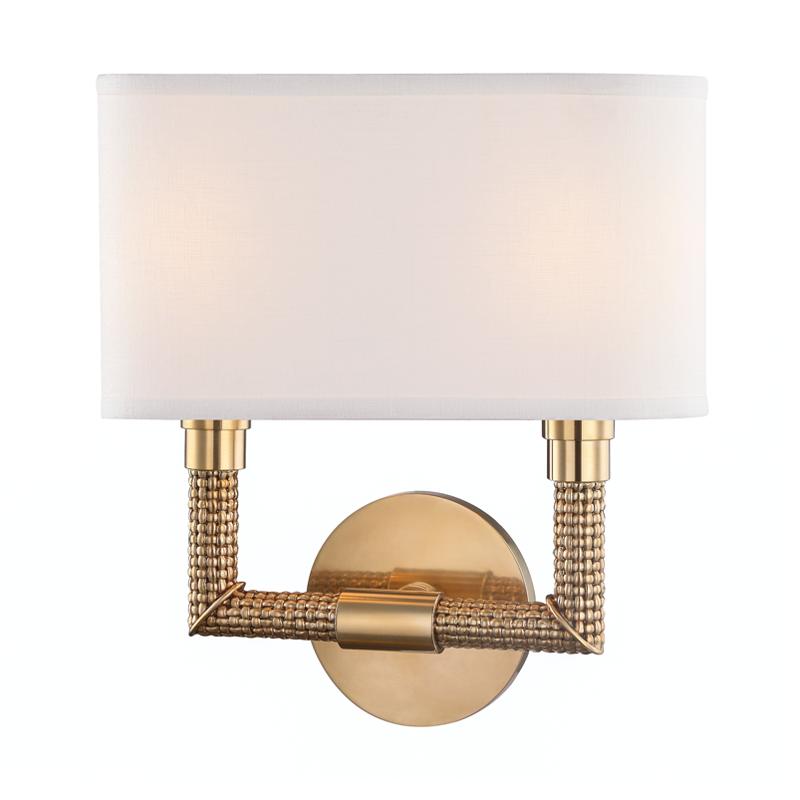 Hudson Valley Lighting Dubois Aged Brass 11.5W x 11.5L x 12.5H Wall Sconce