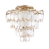 Corbett Lighting Dolce Champagne Leaf 16W X 16L X 15.5H Semi-Flush Mount