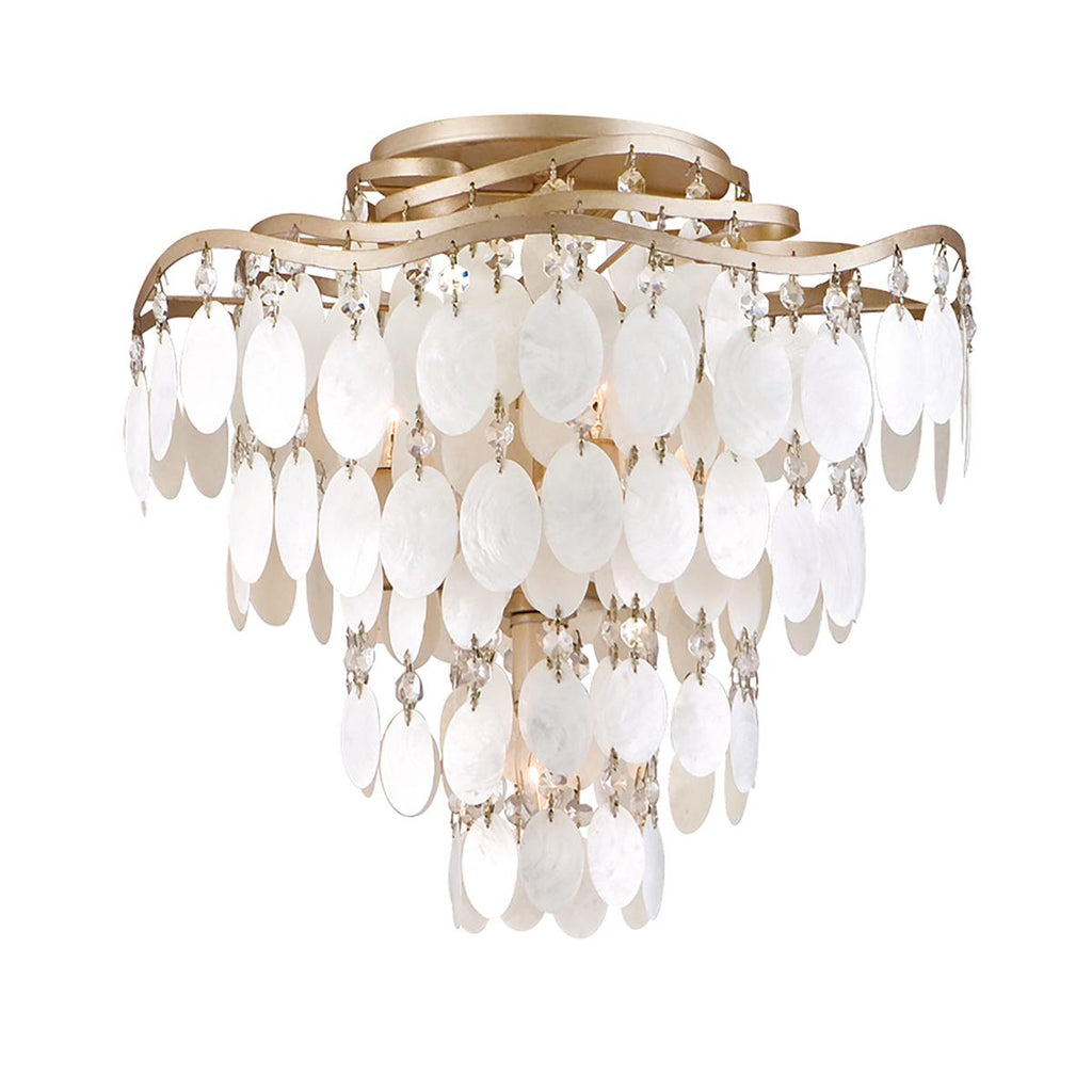 Corbett Lighting Dolce CHAMPAGNE LEAF 16W x 16L x 15.5H Semi-Flush Mount