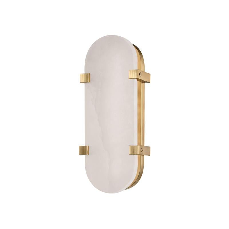 Hudson Valley Lighting Skylar Aged Brass 5W x 5L x 13.75H Wall Sconce