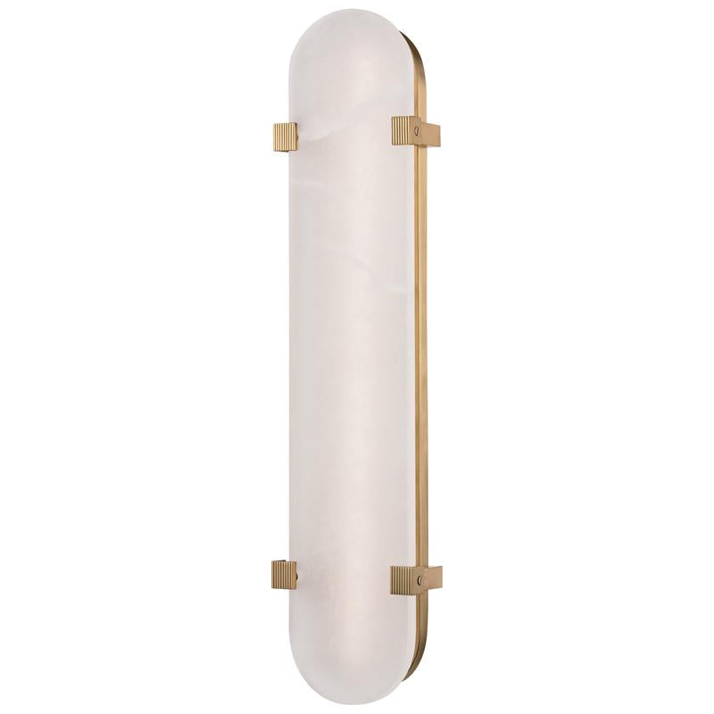 Hudson Valley Lighting Skylar Aged Brass 5W x 5L x 24.75H Wall Sconce