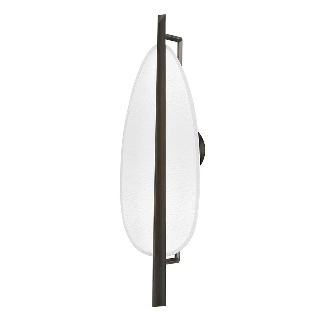 Hudson Valley Lighting Ithaca Black Nickel/white Plaster 8W x 8L x 24H Wall Sconce