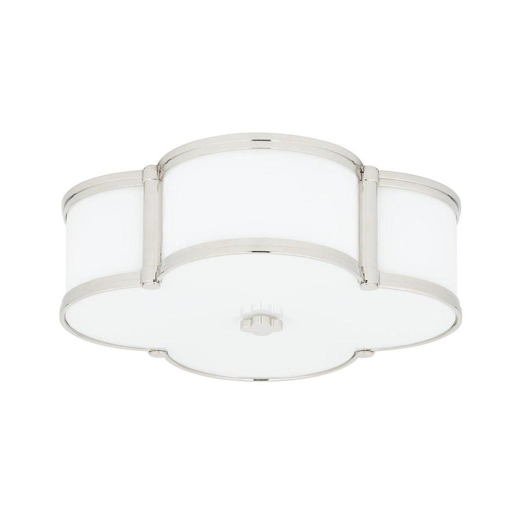 Hudson Valley Lighting Chandler Polished Nickel 16.75W x 16.75L x 5.5H Flush Mount