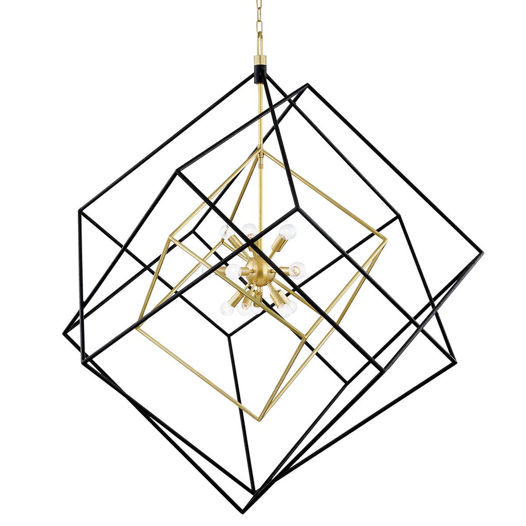 Hudson Valley Lighting Roundout Aged Brass/black 42W x 42L x 55.5H Chandelier