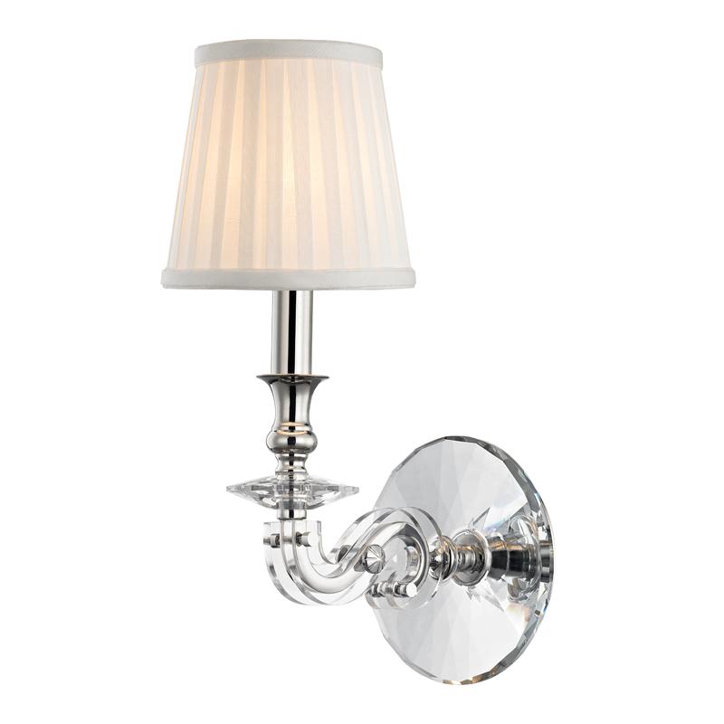 Hudson Valley Lighting Lapeer Polished Nickel 5.5W x 5.5L x 14H Wall Sconce