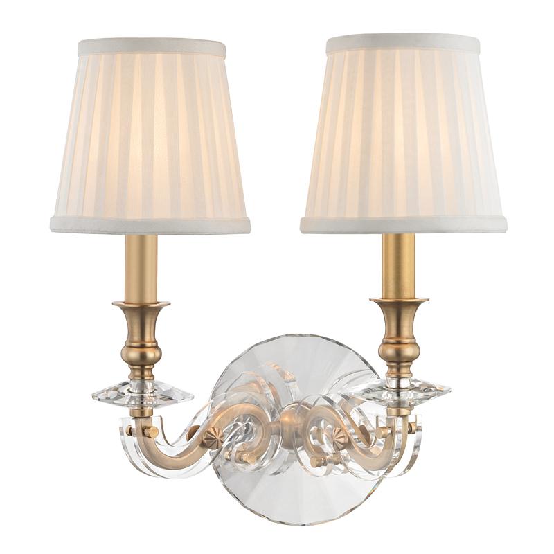 Hudson Valley Lighting Lapeer Aged Brass 12W x 12L x 14H Wall Sconce