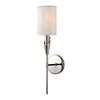 Hudson Valley Lighting Tate Polished Nickel 4.75W X 4.75L X 19.75H Wall Sconce