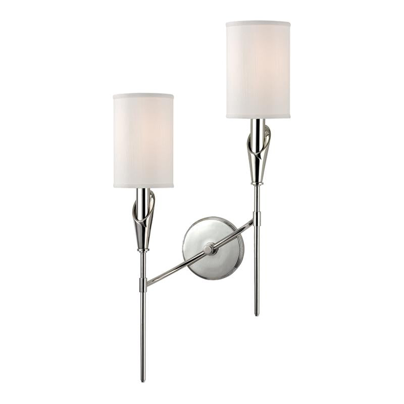 Hudson Valley Lighting Tate Polished Nickel 13W x 13L x 25.5H Wall Sconce