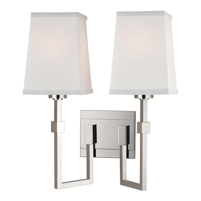 Hudson Valley Lighting Fletcher Polished Nickel 14W x 14L x 15.25H Wall Sconce