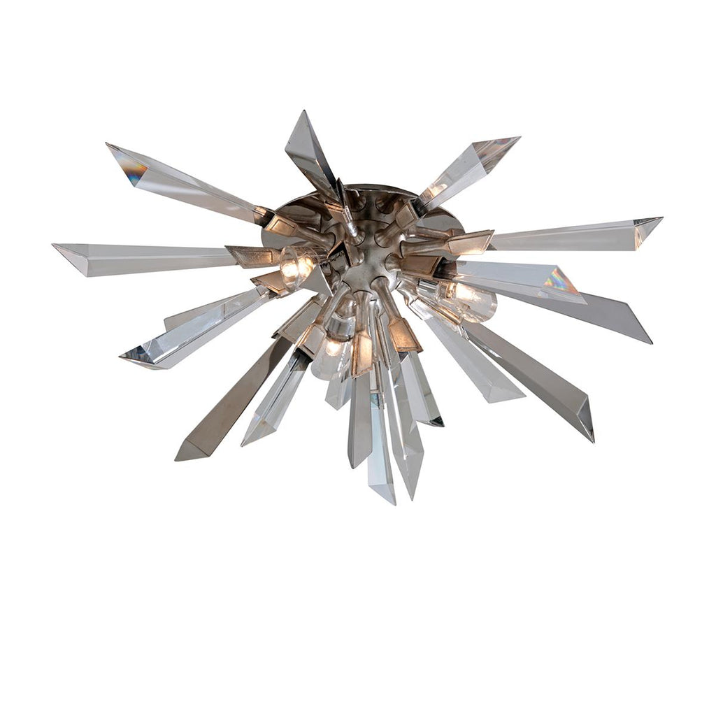 Corbett Lighting Inertia SILVER LEAF 24W x 24L x 10H Flush Mount