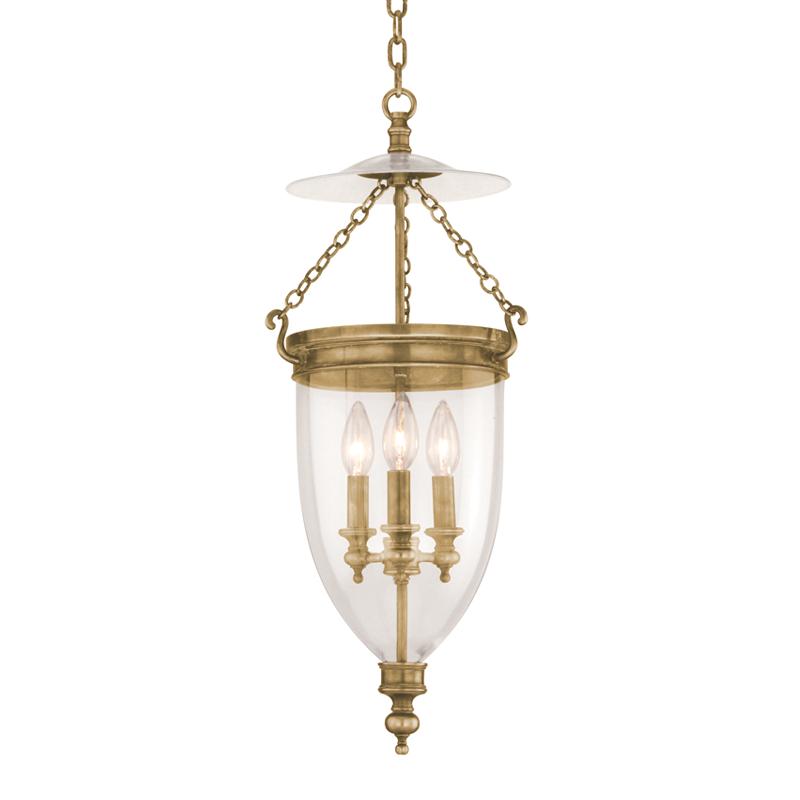 Hudson Valley Lighting Hanover Aged Brass 12W x 12L x 25.75H Pendant