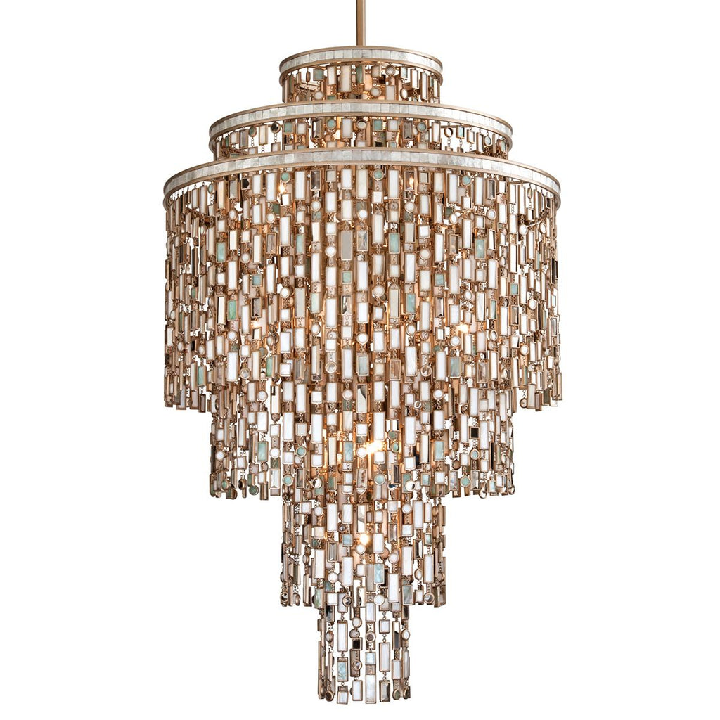 Corbett Lighting Dolcetti CHAMPAGNE LEAF 32W x 32L x 52H Chandelier