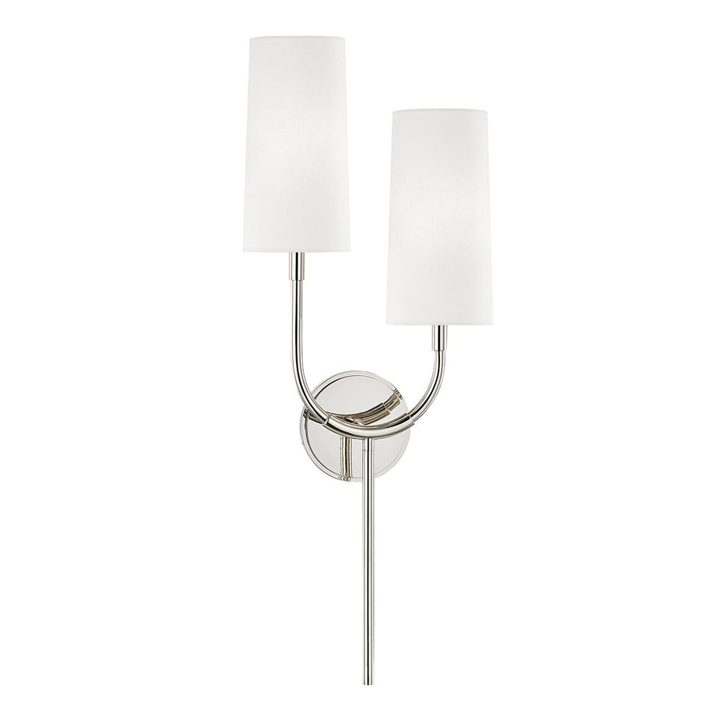 Hudson Valley Lighting Vesper Polished Nickel 10W x 10L x 26.75H Wall Sconce