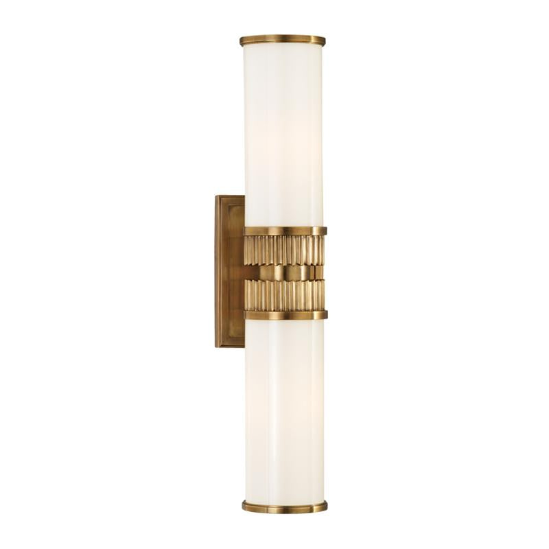 Hudson Valley Lighting Harper Aged Brass 5.25W x 5.25L x 21H Wall Sconce