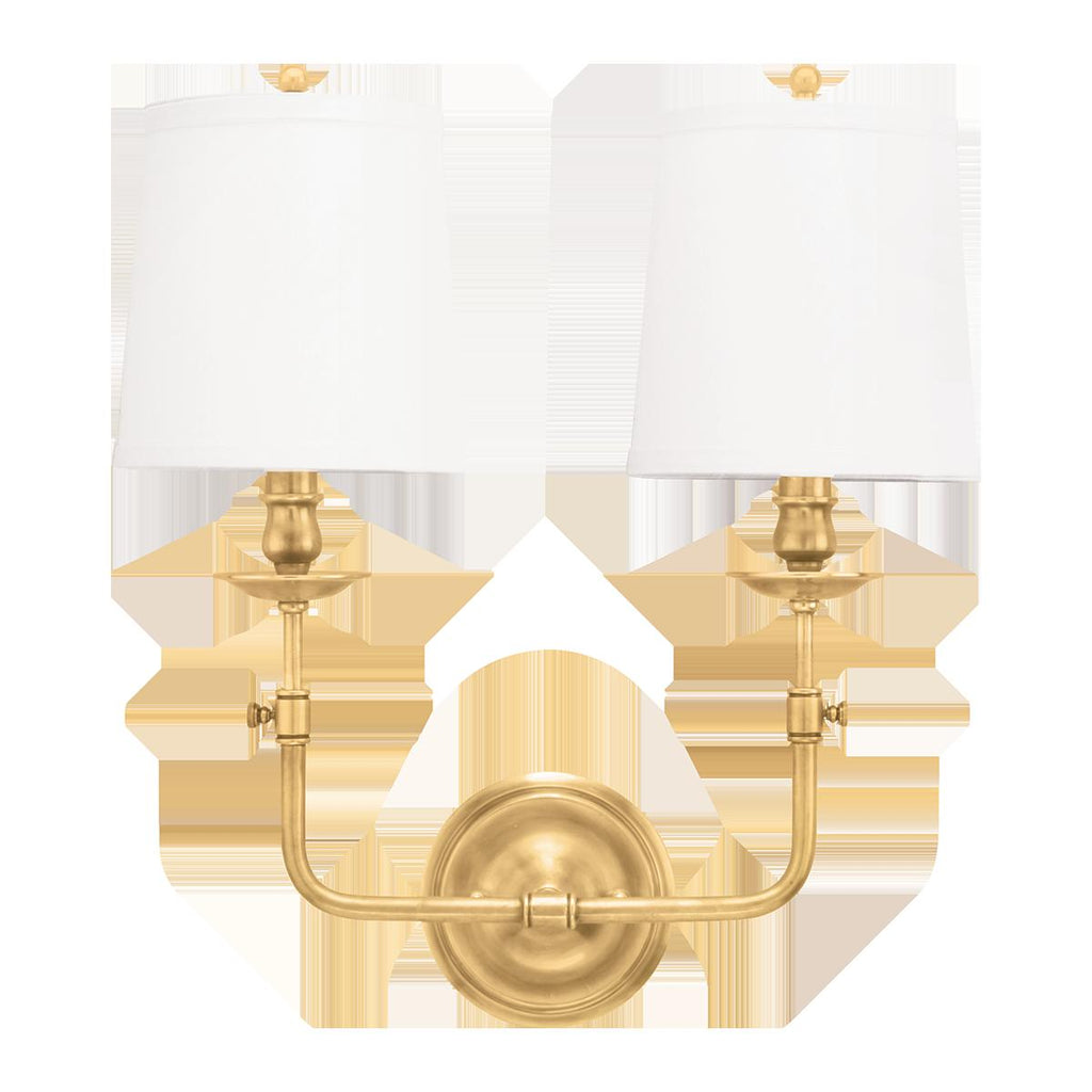 Hudson Valley Lighting Logan Aged Brass 16W x 16L x 18H Wall Sconce