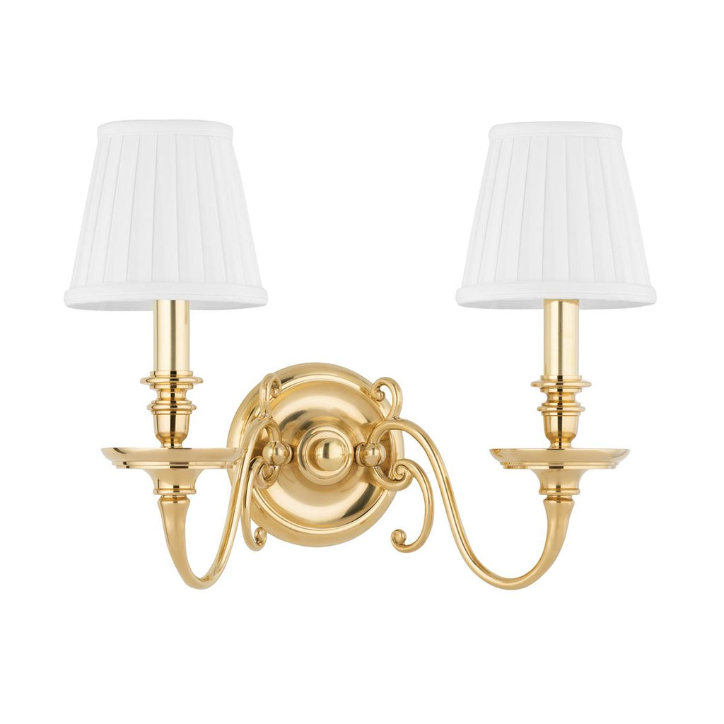 Hudson Valley Lighting Charleston Aged Brass 16W x 16L x 12.5H Wall Sconce