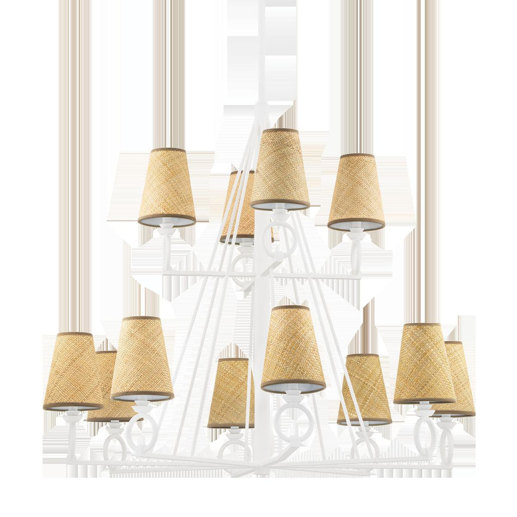 Hudson Valley Lighting Pendelton White Plaster 44W x 44L x 39.25H Chandelier