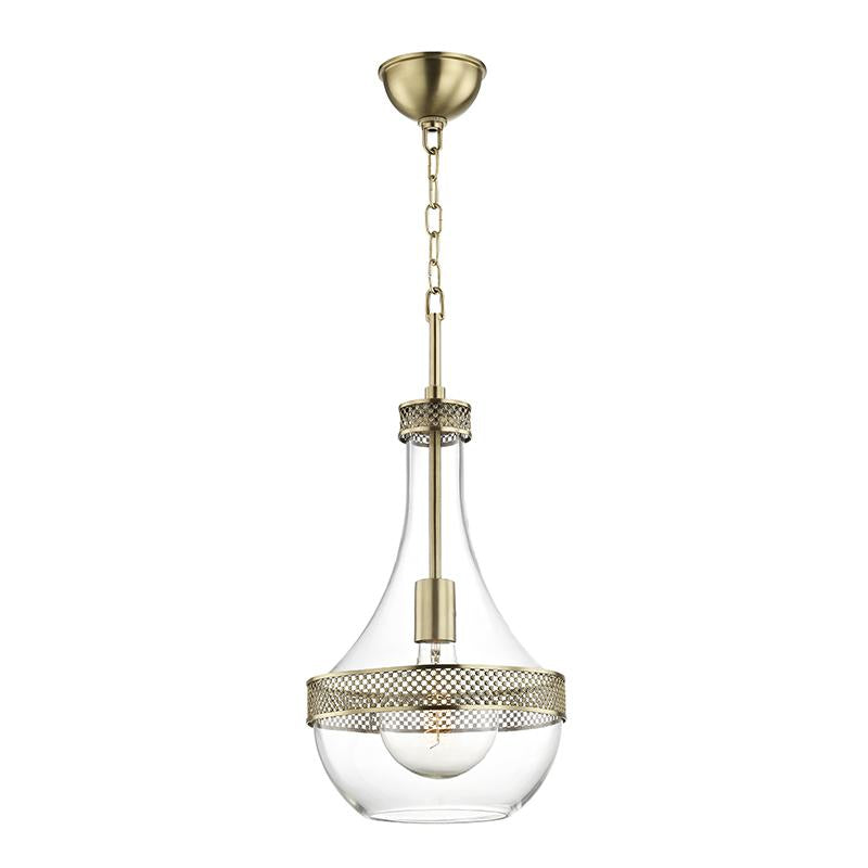 Hudson Valley Lighting Hagen Aged Brass 10.75W x 10.75L x 23H Pendant