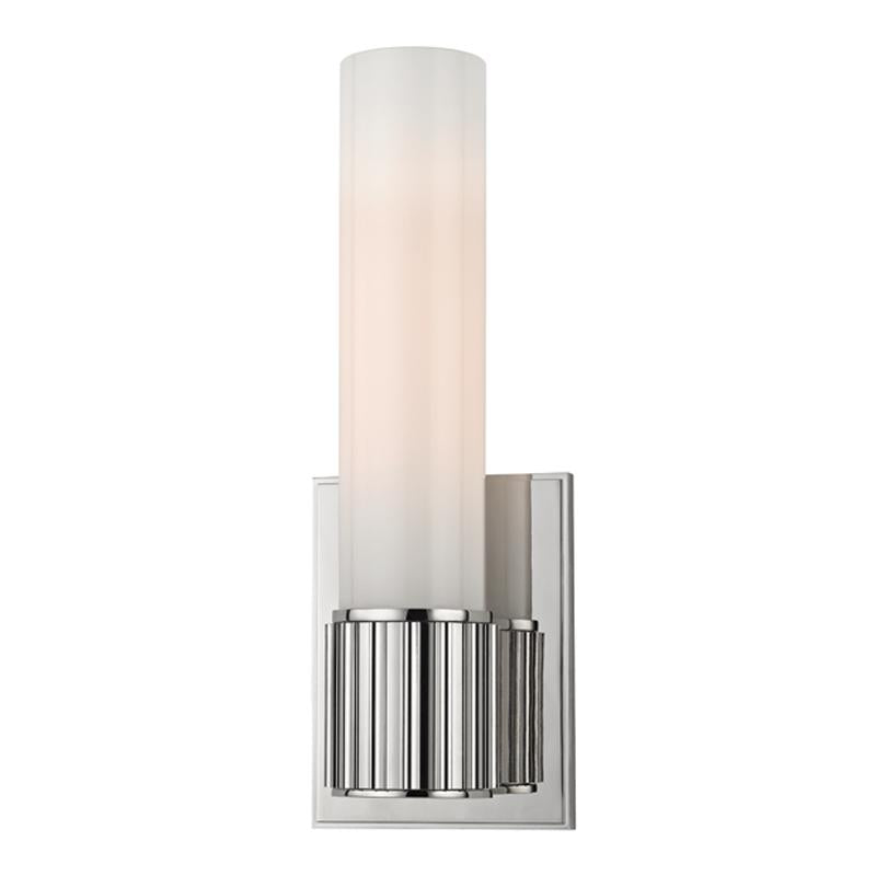 Hudson Valley Lighting Fulton Polished Nickel 4.75W x 4.75L x 12.25H Wall Sconce