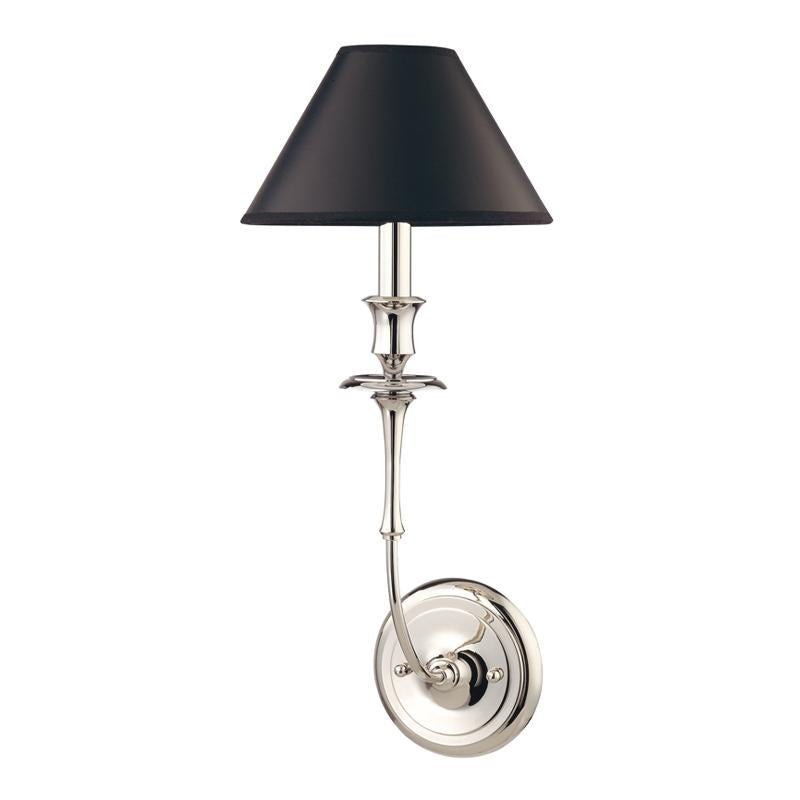 Hudson Valley Lighting Jasper Polished Nickel 7.5W x 7.5L x 18.75H Wall Sconce