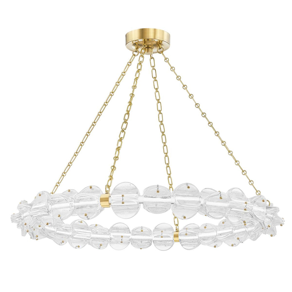 Hudson Valley Lighting Lindley Aged Brass 40W x 40L x 4.62H Chandelier