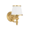 Hudson Valley Lighting Milton Flemish Brass 6W X 6L X 9.5H Wall Sconce