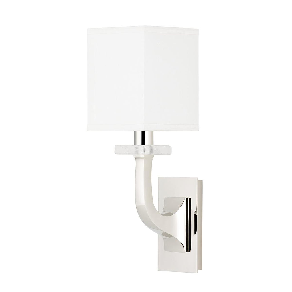 Hudson Valley Lighting Rockwell Polished Nickel 4.12W x 4.12L x 12.62H Wall Sconce