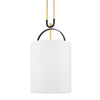 Hudson Valley Lighting Campbell Hall Aged Brass/Black Brass Combo 14W X 14L X 25.5H Pendant