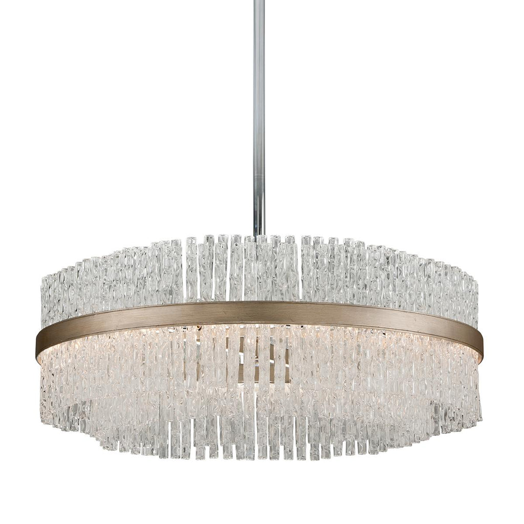 Corbett Lighting Chime SILVER LEAF POLISHED STAINLESS 36.5W x 36.5L x 14H Chandelier