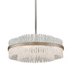 Corbett Lighting Chime Silver Leaf Polished Stainless 26.75W X 26.75L X 11H Chandelier