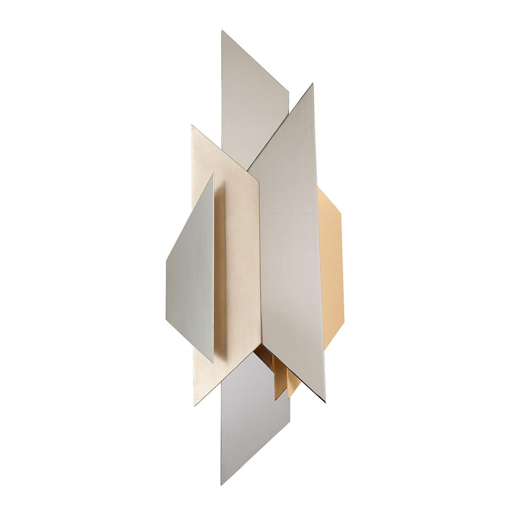 Corbett Lighting Modernist POL SS W SILVER/GOLD LEAF 12.25W x 12.25L x 30H Wall Sconce