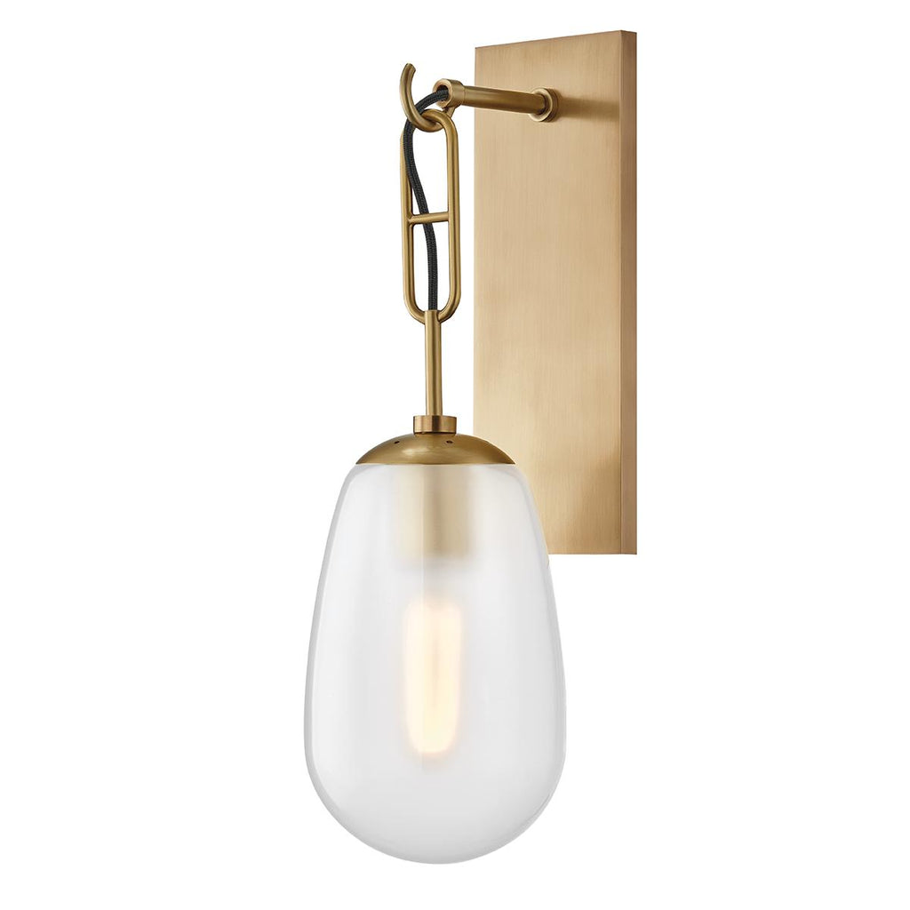 Hudson Valley Lighting Bruckner Aged Brass 6W x 6L x 19.25H Wall Sconce