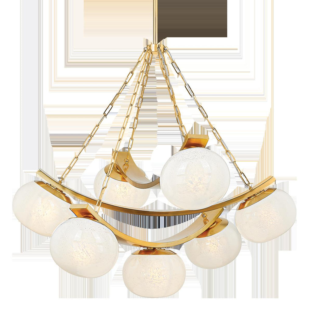 Hudson Valley Lighting DUXBURY AGED BRASS 43.75W x 43.75L x 39.75H Chandelier