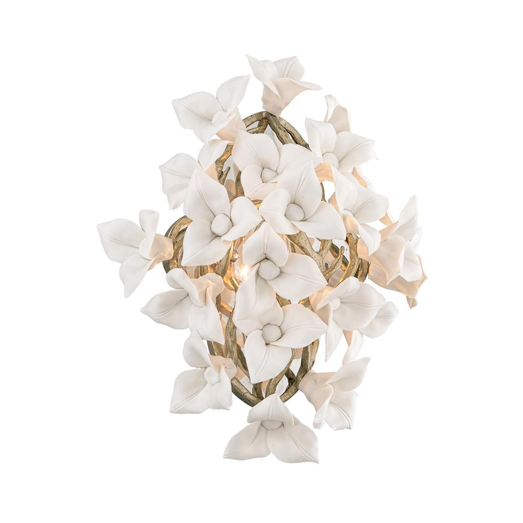 Corbett Lighting Lily ENCHANTED SILVER LEAF 12.5W x 12.5L x 16H Wall Sconce