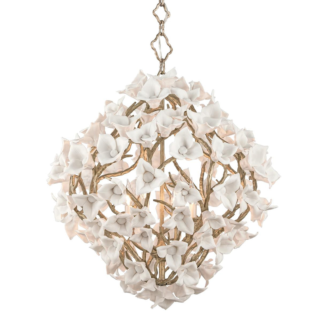 Corbett Lighting Lily ENCHANTED SILVER LEAF 26.25W x 26.25L x 30H Chandelier