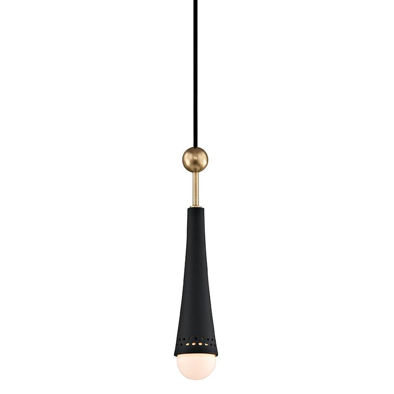 Hudson Valley Lighting Tupelo Aged Brass 2.5W x 2.5L x 13.5H Pendant