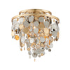 Corbett Lighting Ambrosia Silver & Gold Leaf & Stainless 18W X 18L X 16.5H Flush Mount