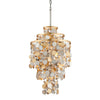 Corbett Lighting Ambrosia Gold Silver Leaf & Stainless 18W X 18L X 30H Chandelier