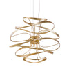 Corbett Lighting Calligraphy Gold Leaf W Polished Stainless 18W X 18L X 16.5H Chandelier