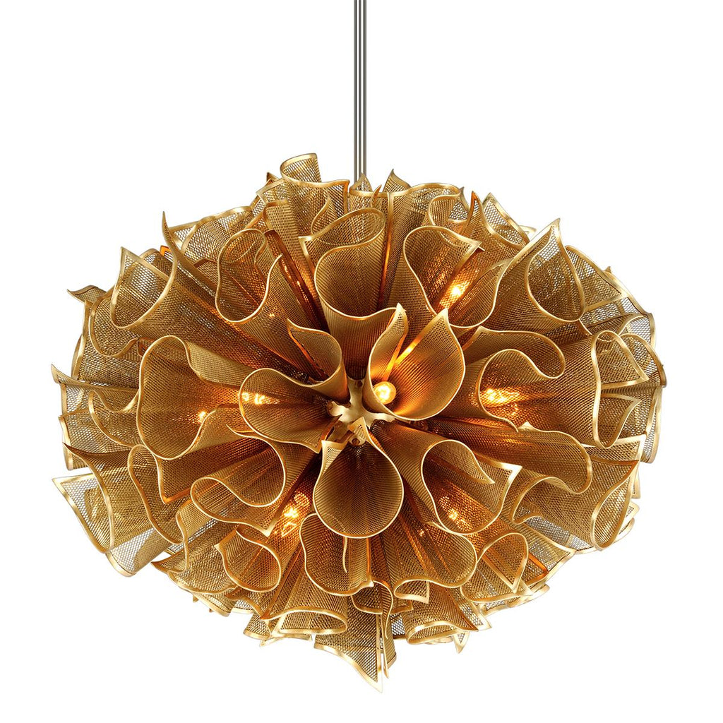 Corbett Lighting Pulse Gold Leaf 36W x 36L x 32.5H Chandelier