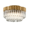 Corbett Lighting Charisma Gold Leaf W Polished Stainless 18W X 18L X 11.25H Semi-Flush Mount