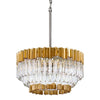 Corbett Lighting Charisma Gold Leaf W Polished Stainless 19W X 19L X 12.25H Chandelier