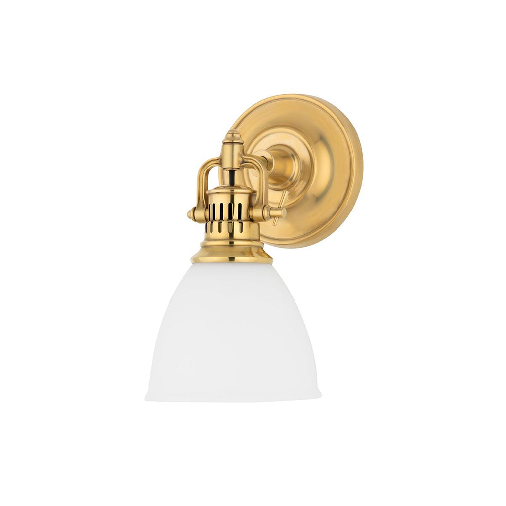 Hudson Valley Lighting Pelham Aged Brass 6W x 6L x 11H Wall Sconce